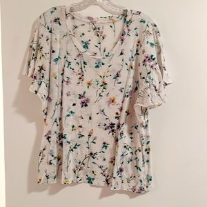 Loft floral linen blouse. NWOT.